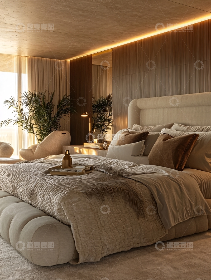 高清大图下载【趣麦麦图】现代极简风卧室设计