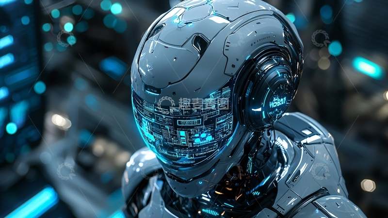 高清大图下载【趣麦麦图】未来科技感机器人