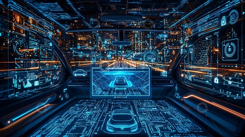 高清大图下载【趣麦麦图】未来科技感汽车内饰