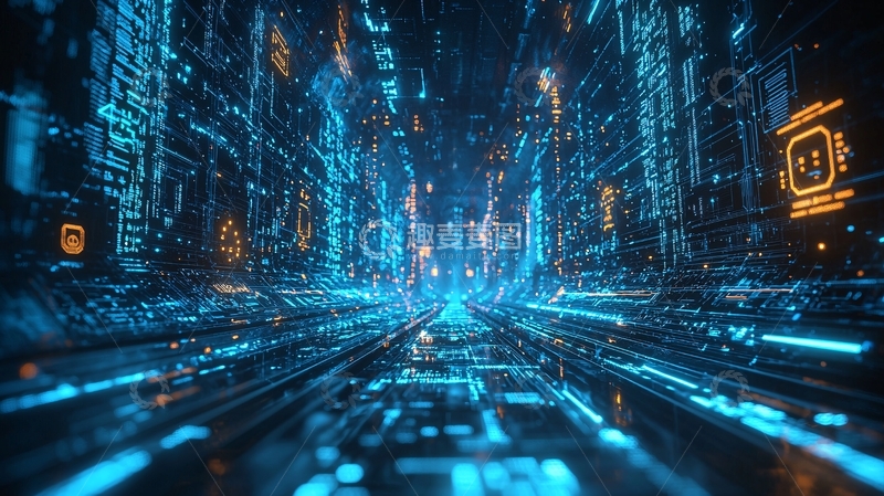 高清大图下载【趣麦麦图】未来科技感隧道