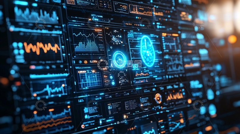 高清大图下载【趣麦麦图】科技感数据面板