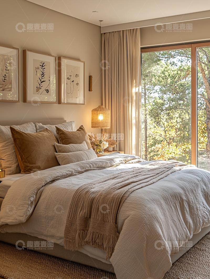 高清大图下载【趣麦麦图】极简温馨卧室设计