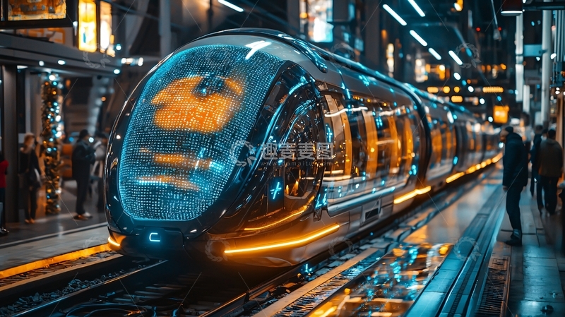 高清大图下载【趣麦麦图】未来感科技列车