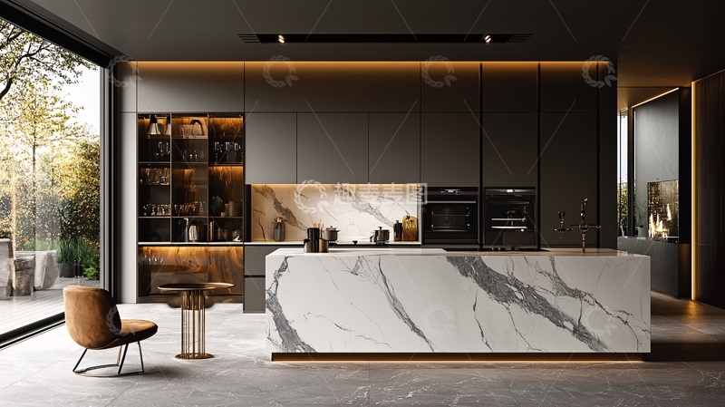 高清大图下载【趣麦麦图】现代极简风格厨房设计