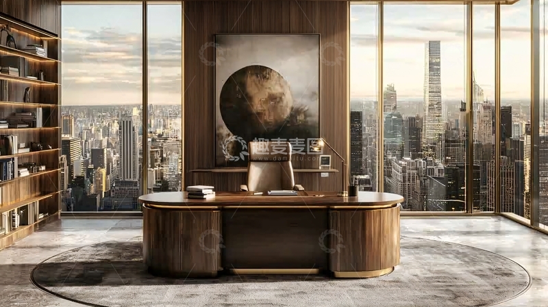 高清大图下载【趣麦麦图】高端大气现代总裁办公室