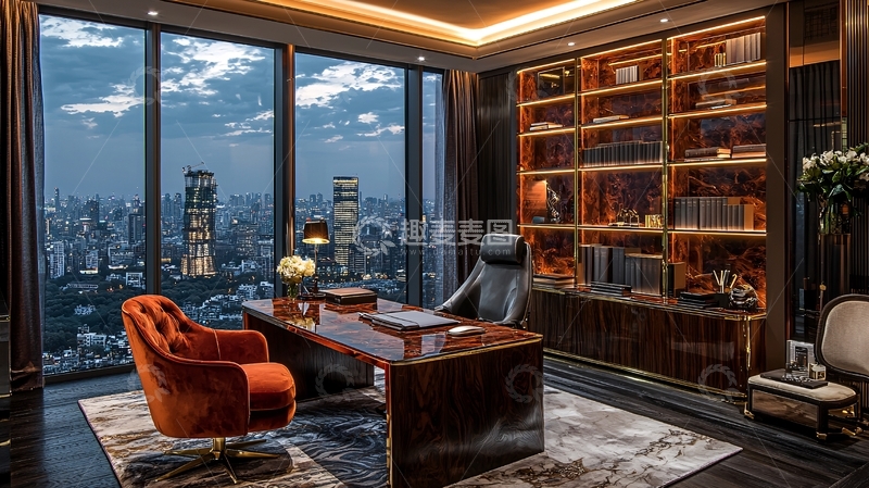 高清大图下载【趣麦麦图】高端大气现代总裁办公室