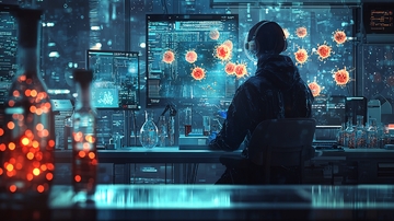 科学家研究病毒