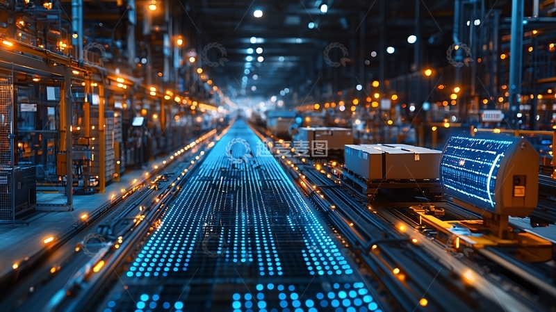 高清大图下载【趣麦麦图】智能工厂夜景