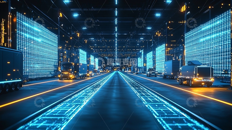 高清大图下载【趣麦麦图】未来科技感公路运输