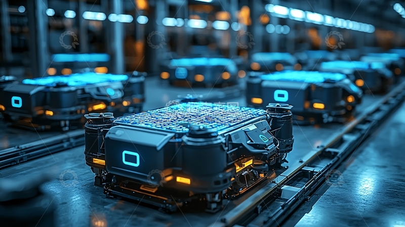 高清大图下载【趣麦麦图】智能机器人流水线