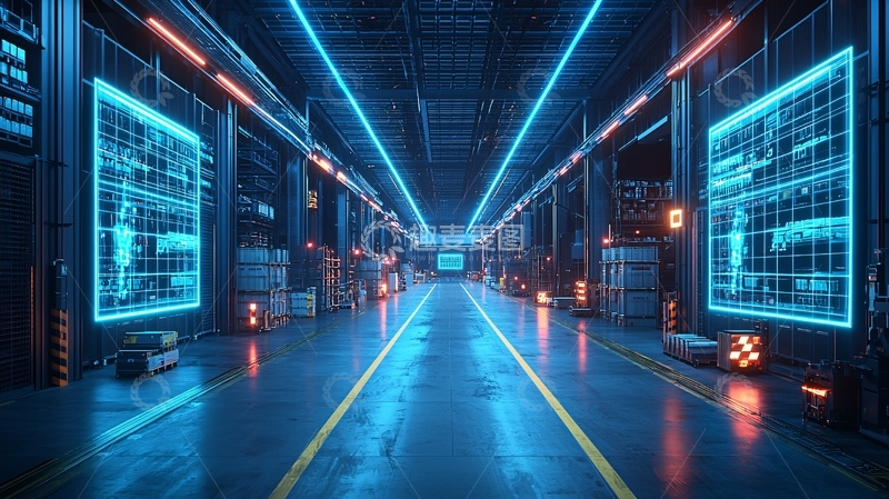 高清大图下载【趣麦麦图】科幻未来感蓝色通道