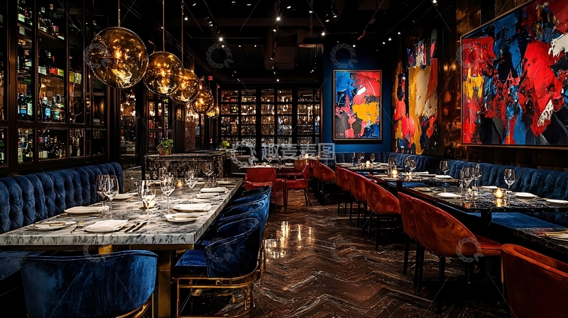 高清大图下载【趣麦麦图】高档餐厅室内设计
