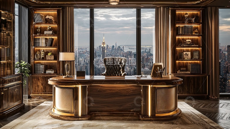 高清大图下载【趣麦麦图】高端大气现代总裁办公室