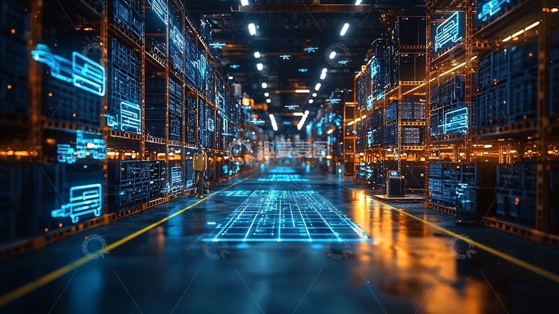 高清大图下载【趣麦麦图】科技感数据中心走廊