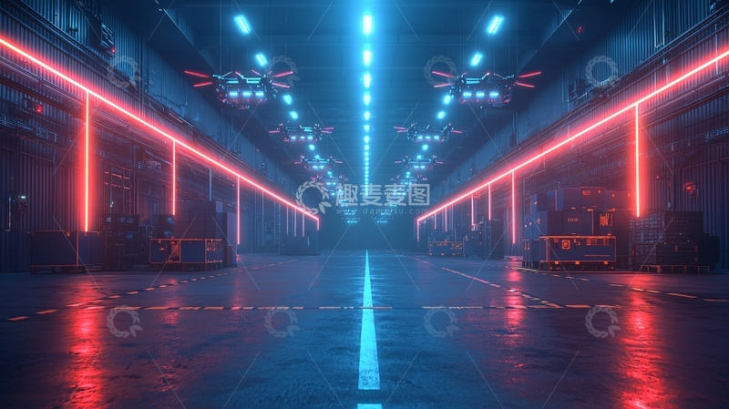 高清大图下载【趣麦麦图】未来科技感通道