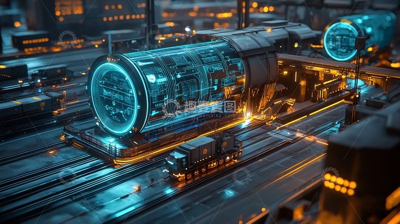 高清大图下载【趣麦麦图】未来科技列车