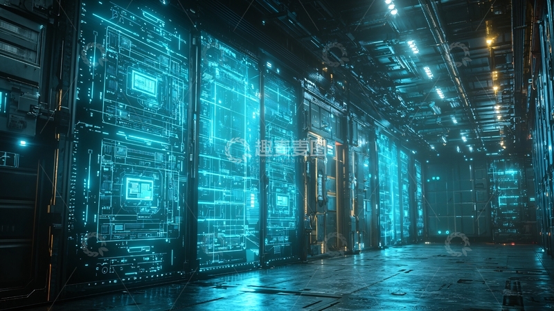 高清大图下载【趣麦麦图】未来科技感数据中心