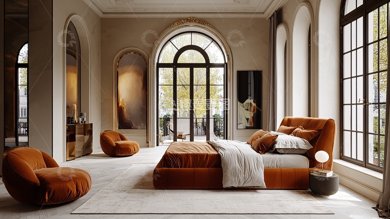 高清大图下载【趣麦麦图】法式轻奢卧室设计