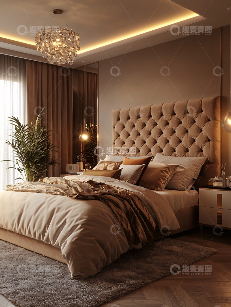 高清大图下载【趣麦麦图】现代轻奢卧室设计