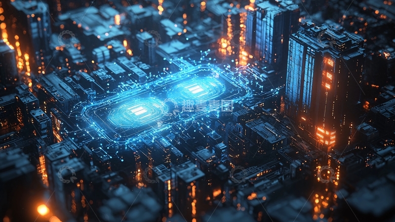 高清大图下载【趣麦麦图】电路板城市