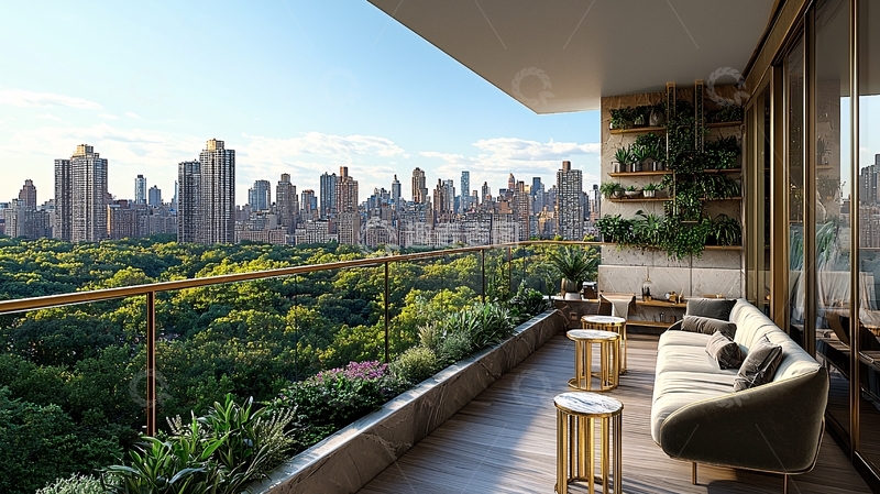 高清大图下载【趣麦麦图】中央公园景观阳台