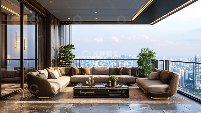 高清大图下载【趣麦麦图】现代简约户外阳台