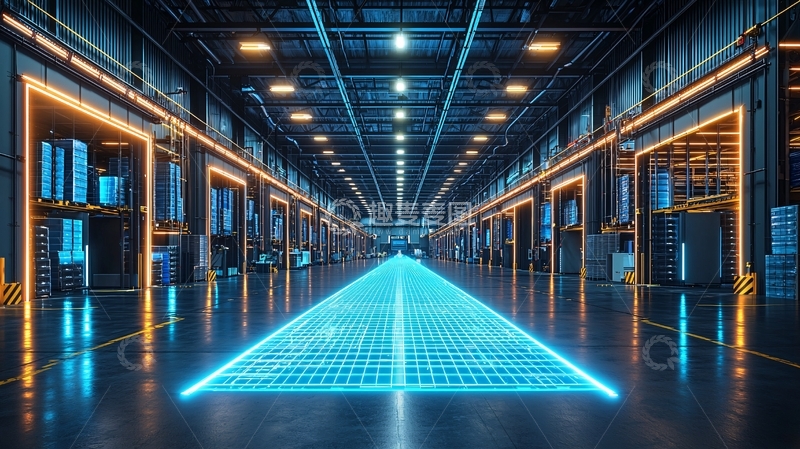 高清大图下载【趣麦麦图】未来科技感工业厂房