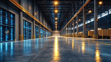 大型现代化仓库内部