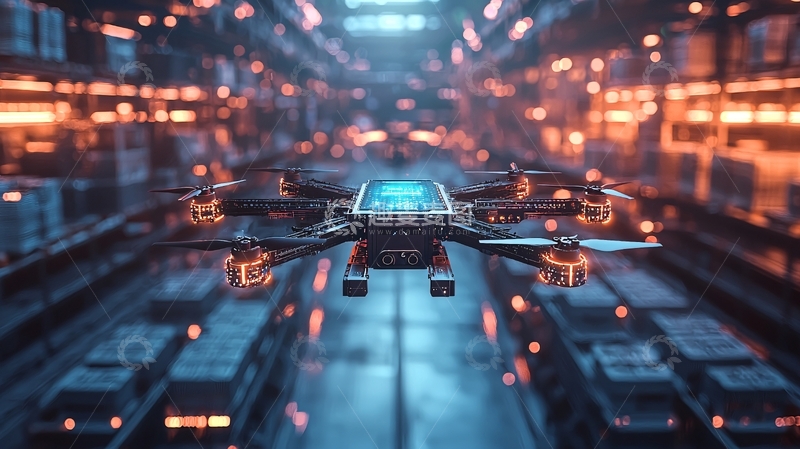 高清大图下载【趣麦麦图】未来科技感无人机