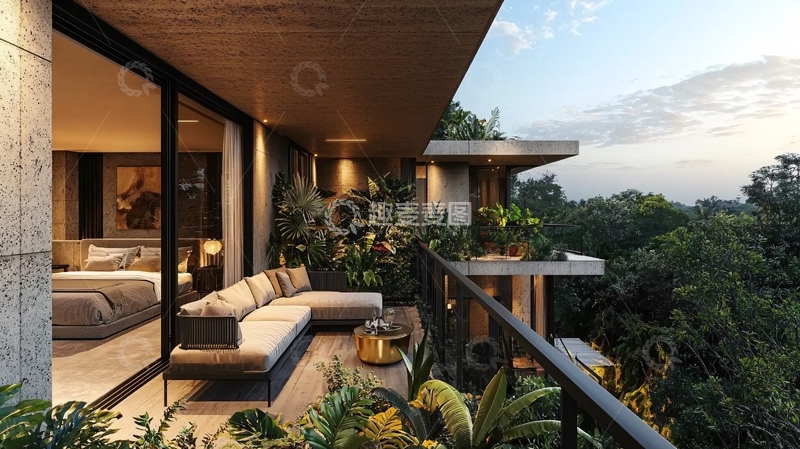 高清大图下载【趣麦麦图】现代风格阳台