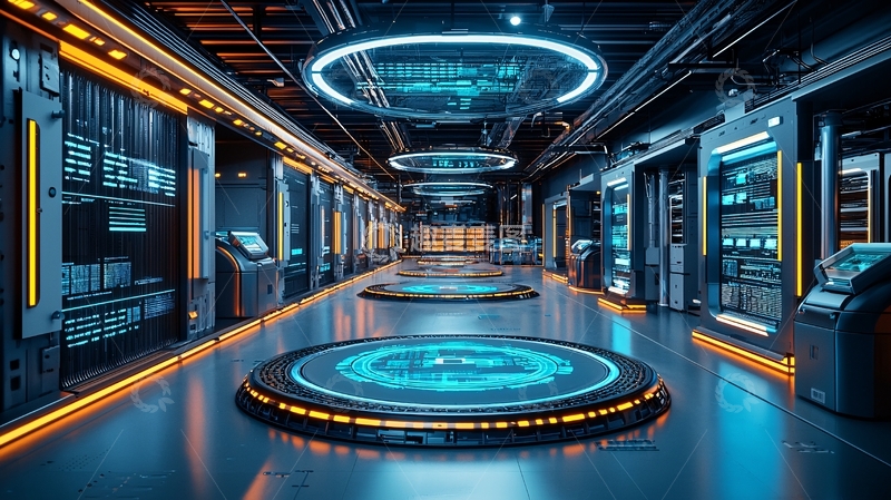 高清大图下载【趣麦麦图】未来科技走廊