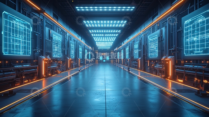 高清大图下载【趣麦麦图】科幻未来科技走廊