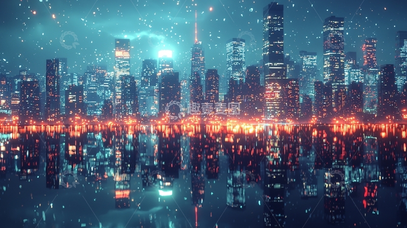 高清大图下载【趣麦麦图】未来都市夜景385