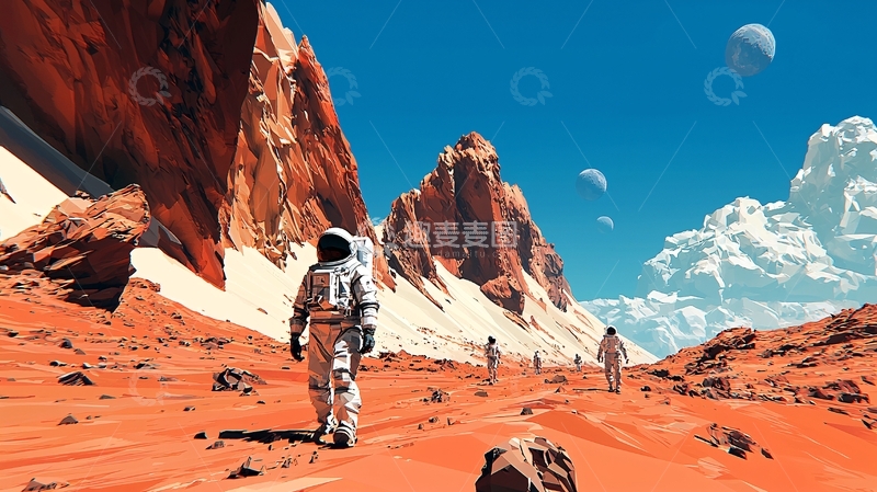 高清大图下载【趣麦麦图】火星探险