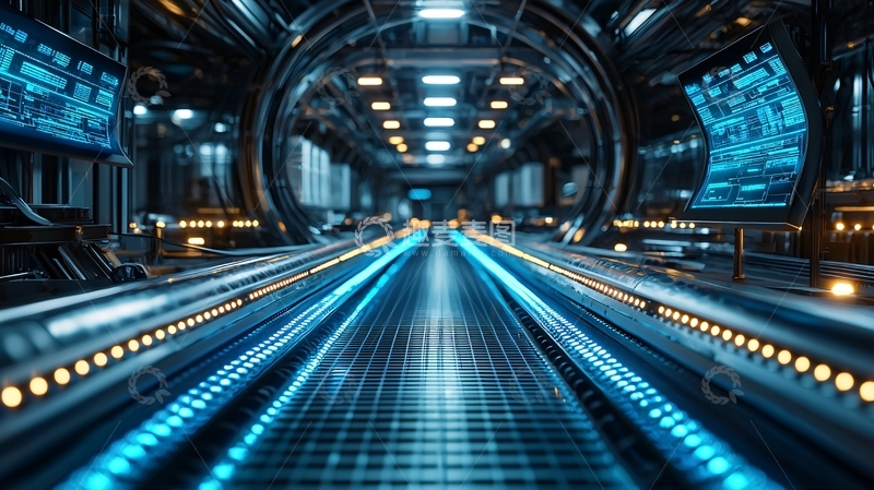 高清大图下载【趣麦麦图】科幻飞船内部走廊