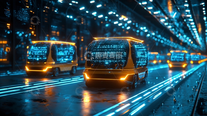 高清大图下载【趣麦麦图】未来科技感自动驾驶汽车