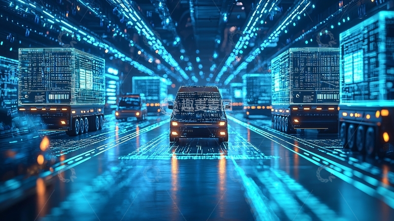 高清大图下载【趣麦麦图】数字货运通道