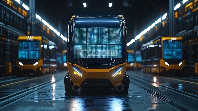 高清大图下载【趣麦麦图】未来感公共交通