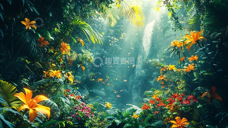 高清大图下载【趣麦麦图】阳光雨林