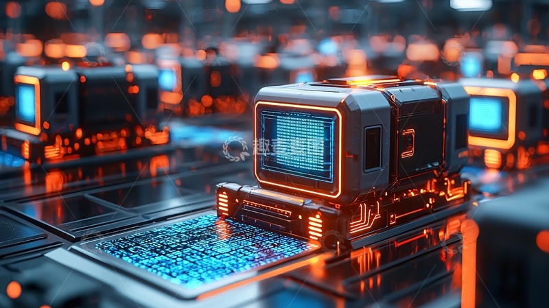 高清大图下载【趣麦麦图】未来科技感服务器