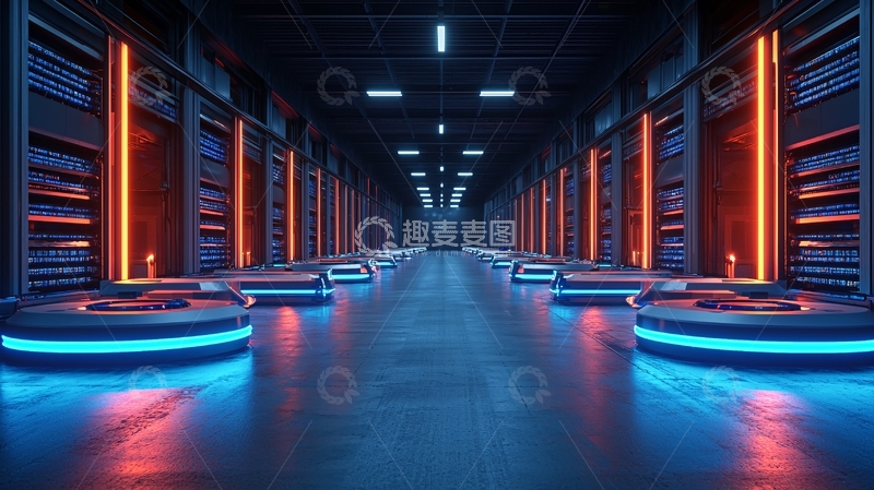 高清大图下载【趣麦麦图】未来科技服务器机房