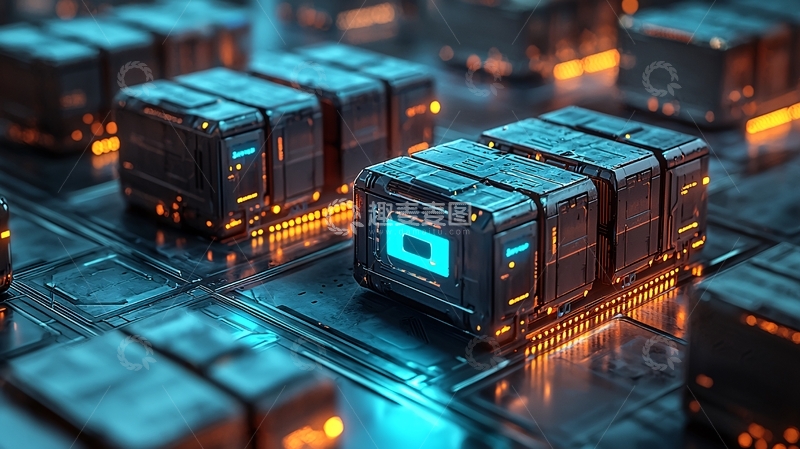 高清大图下载【趣麦麦图】未来科技感服务器