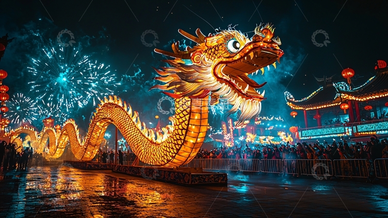 高清大图下载【趣麦麦图】龙灯花灯