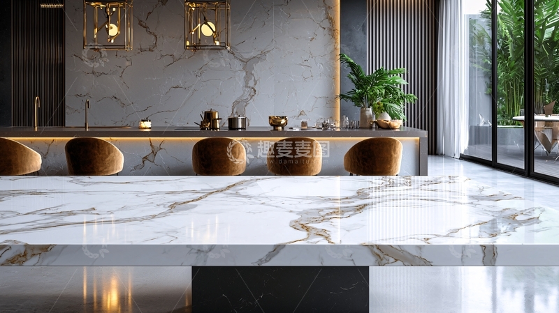 高清大图下载【趣麦麦图】现代轻奢大理石吧台