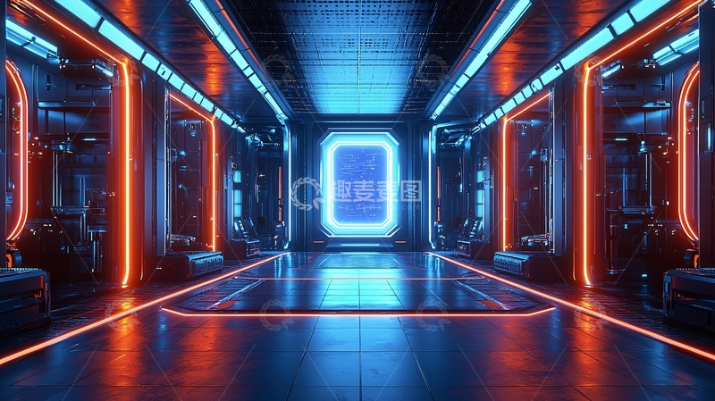 高清大图下载【趣麦麦图】科幻走廊