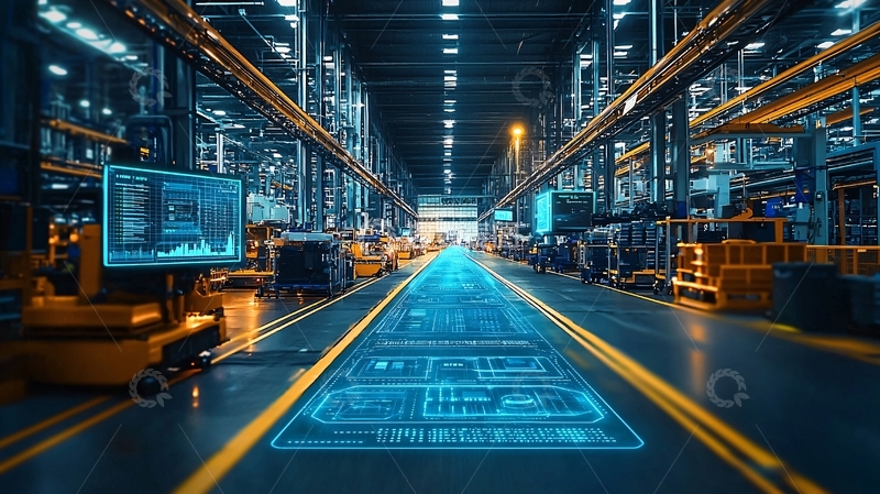 高清大图下载【趣麦麦图】智能工厂车间