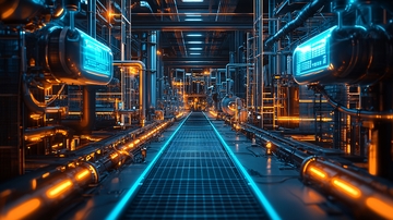 未来科技感工业管道