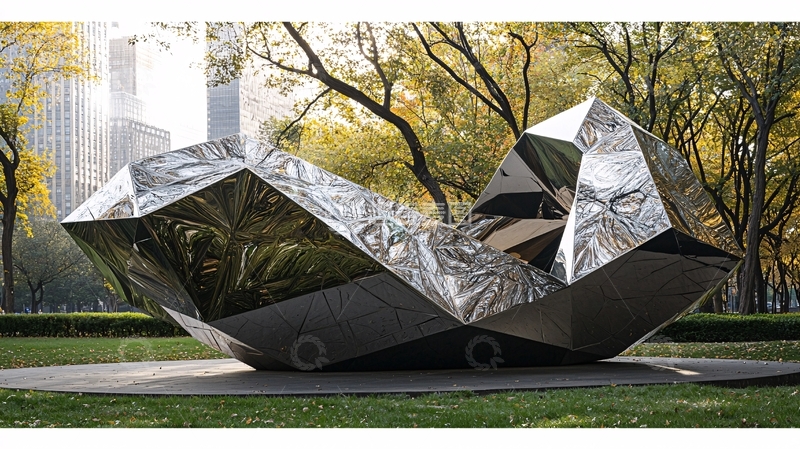 高清大图下载【趣麦麦图】公园金属雕塑