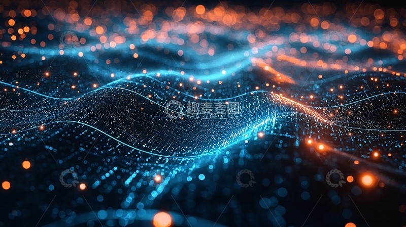 高清大图下载【趣麦麦图】流动的粒子光效