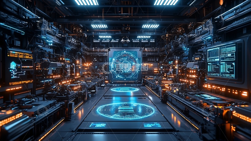 高清大图下载【趣麦麦图】未来科技感飞船内部